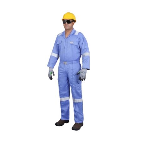 Vaultex DEC 100% Twill Coverall With Reflective - Petrol Blue