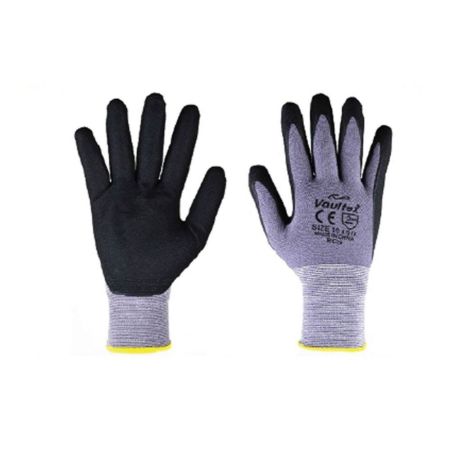 Vaultex HCN Nitrile Foam Coated Gloves - Grey