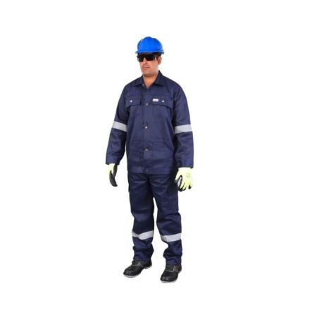 Vaultex LDC 100% Twill Pant & Shirt With Reflective - Navy Blue