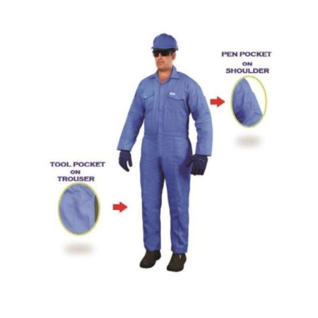 Vaultex NDJ 100% Cotton Coverall - Blue