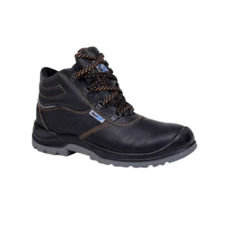 Vaultex SGK S3 High Ankle Leather Safety Shoes, Steel Toe - Black