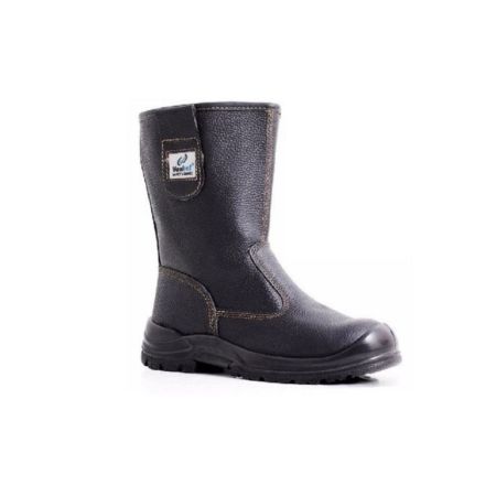 Vaultex YRA SBP High Ankle Safety Shoes, Gumboots - Black