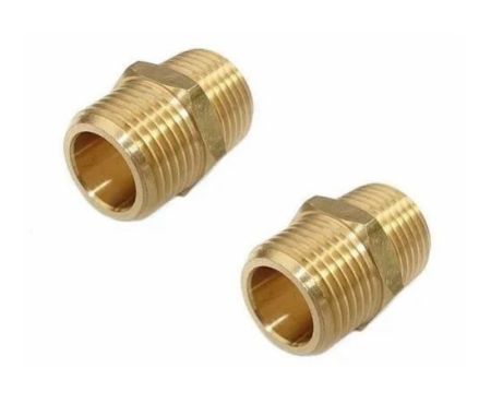 Brass Hex Nipple 1/2'' Male Thread L/D