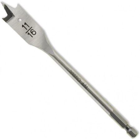 Denzel 11/16 Inch Flat Bit With Hex Shank For Wood