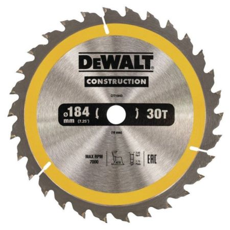 Dewalt Circular Saw Blade 184mm