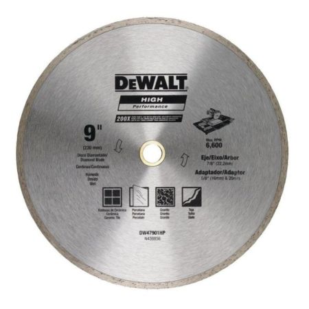 Dewalt Continuous Ceramic Tile Cutting Diamond Blade 230mm