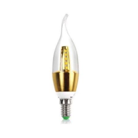 6W E14 LED Candle Bulb Gold - Day Light