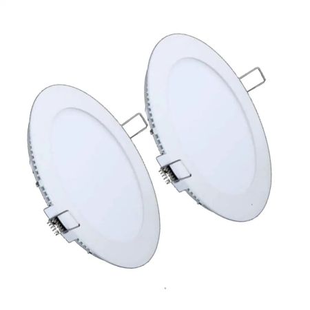 15W Round Slim LED Panel Light 6500K - White