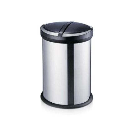 2 Compartment Stainless Steel Coated Recycle Dust Bin with Pedal 32L