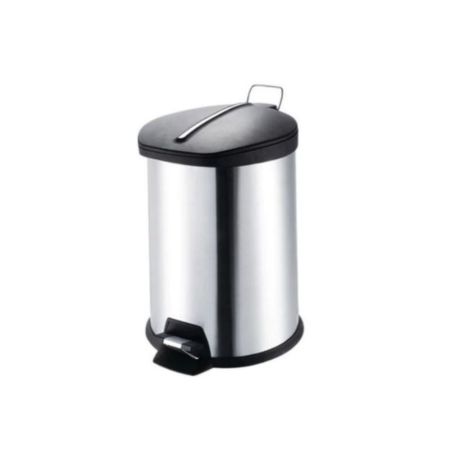 Stainless Steel Coated Dust Bin with Pedal And Plastic Top 20L