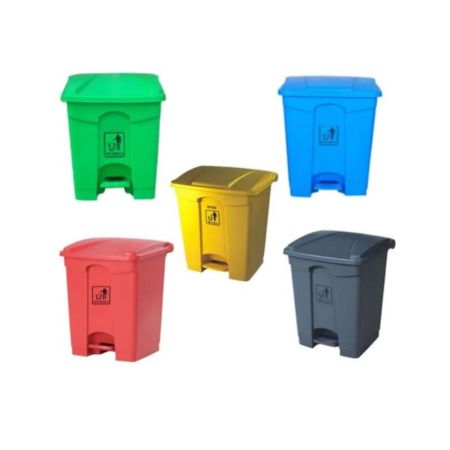 Garbage Can with Pedal (68L) AF07317 - Red, Blue, Green, Grey & Yellow
