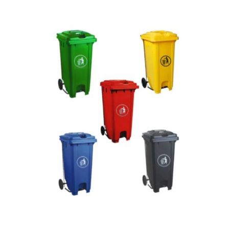 Garbage Bin with Wheel And Centre Pedal 240L
