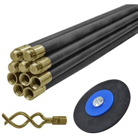 Drainage Cleaning Stick Rods, Plunger, Worm Set (10pcs Set)