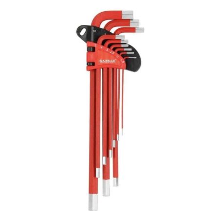 Gazelle 9pcs Arm Imperial Hex Key Set - Red