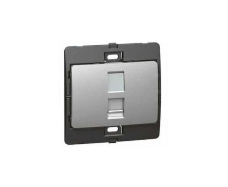 Legrand Mallia Silver Telephone Socket RJ 11, 4 Contacts - 283160