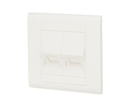 MK 2 Gang Cat 6 Data Socket RJ45 - 0182