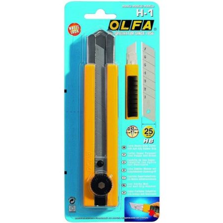 Olfa H-1 Extra Heavy Duty Cutter With Anti Slip Rubber Grip