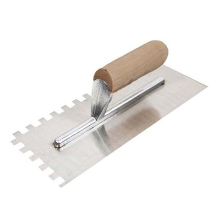 Steel Trowel U Shape Teeth With Wooden Handle
