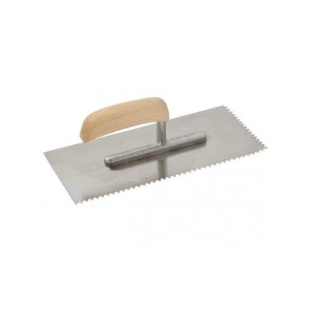 Steel Trowel V Shape Teeth With Wooden Handle