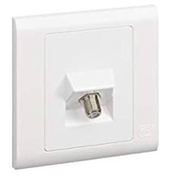 Mk 1Gang Single Outlet Cable Tv 'F' Type Conn Mv3529Whi