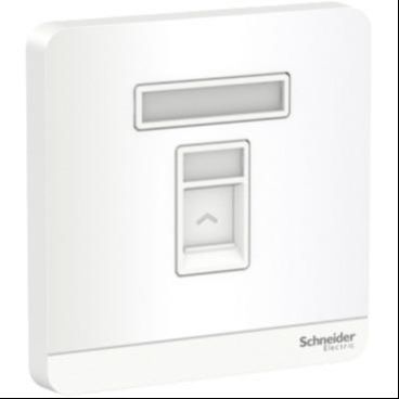 Schneider Avataron 1 Gang Cat 6 Data Socket with Shutter - E8331RJS6_WE
