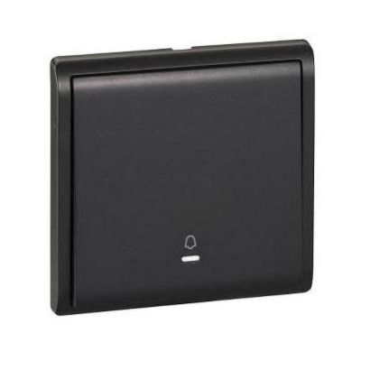 Schneider Pieno Matt Black 10AX 1G Bell Switch - E8231BPL1-MB-G1