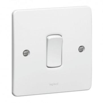 Legrand 10A Push Switch 1Gang 2Way (Bell) Synergy White 730007