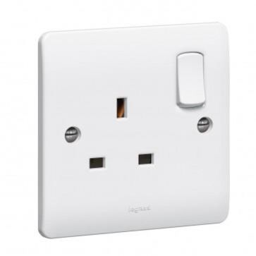 Legrand 13A Switch Socket 1Gang Synergy White 730066