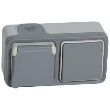 Legrand 13A Weatherproof Switch Socket 1Gang Plexo IP55 69750