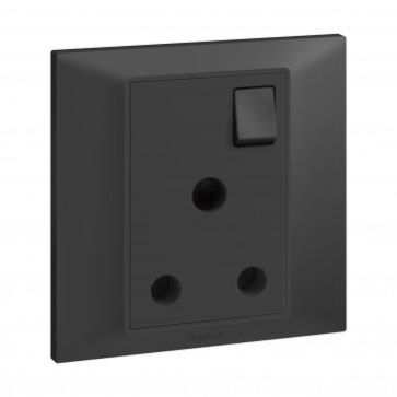 Legrand 15A Switch Socket 1Gang Belanko Anthracite 617751