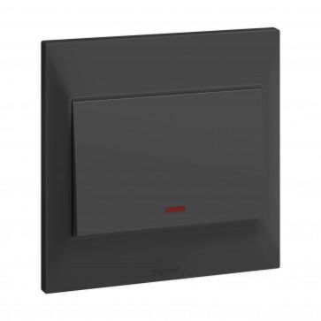 Legrand 20A DP Switch With + Neon Belanko Anthracite 617771