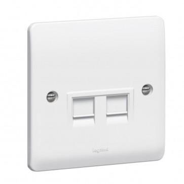 Legrand Data Outlet 2Gang RJ45 Synergy White 730057