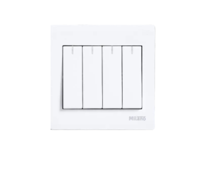 Milano 10A Switch 4Gang 1Way-A66-K04A-210800100016