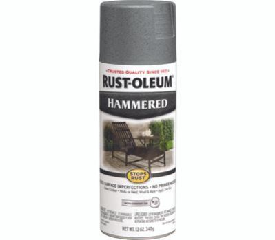 Rust-Oleum Spray Paint Stops Rust Hammered Finish Gray 12oz 7214830