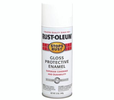Rust-Oleum Spray Paint Stops Rust Protective Enamel Gloss White 12oz 7792830