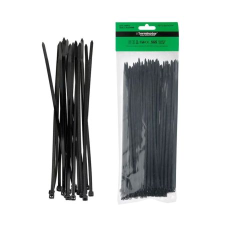 Terminator Cable Ties Black 100PCS TCT 3.5X250 BW