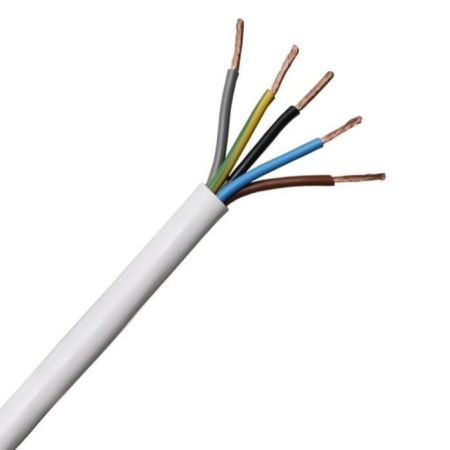 RR 10Mmx5C Flexible Cable-White