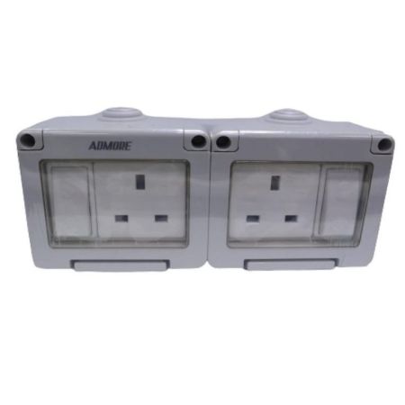 Admore 13A Weatherproof Switch Socket 2G (IP55) WP406