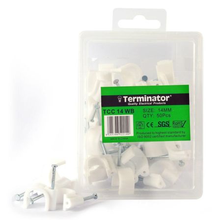 Terminator Cable Clips 50Pcs 14Mm TCC 14 WB