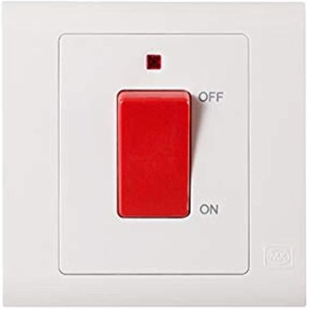 Mk 45A 1Gang Dp Switch With Neon Mv5205Nwhi