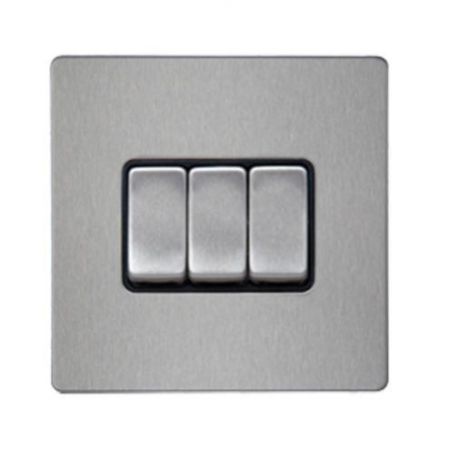 RR-10A Switch Wide Rocker-3Gang-1 Way-VN6677M-B-BSS