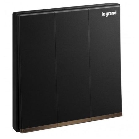 Legrand Galion Black 3Gang 2Way - 282405-C