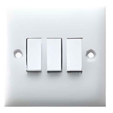 RR 10Ax 3 Gang 2 Way Switch Plate W1006