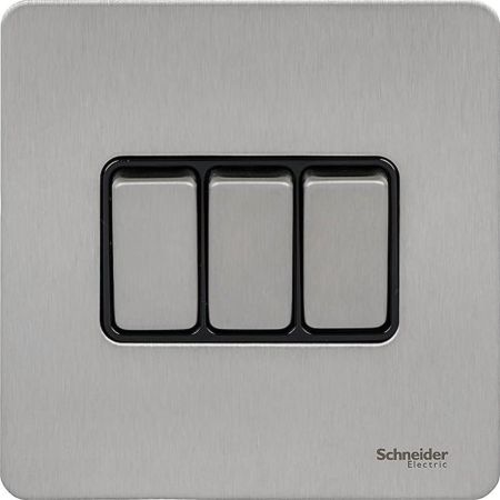 RR Switch Ss Brushed-3 G-2 Way-10Amp-VN6617M-B-BSS