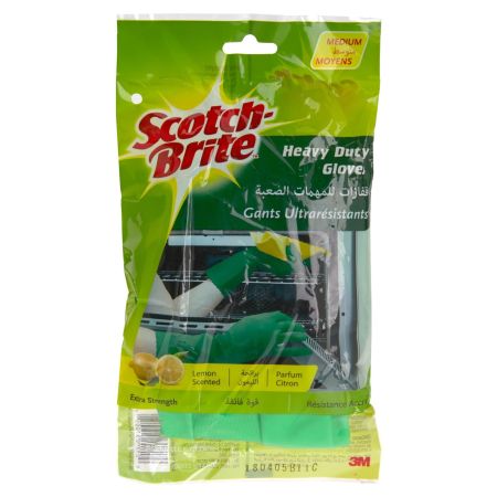 3M Scotch-Brite Hd/Extra Heavy Duty Hand Gloves Med TR027