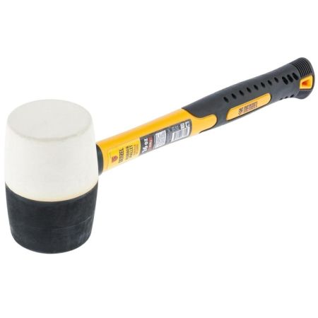 Denzel Fiberglass Handle Rubber Mallet White 16oz - 7711196