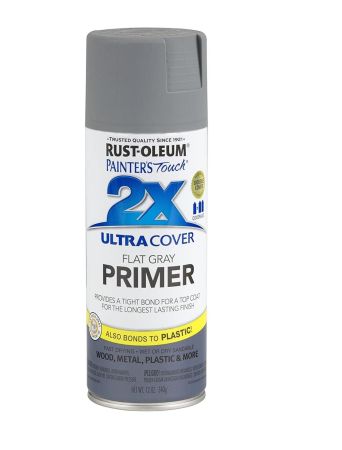 Rust-Oleum Spray Paint Painters Touch 2X Flat Primer Gray 12oz 249088