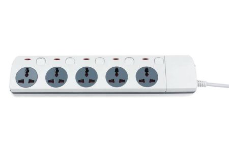 Milano Extension Socket-5Gang 3Mtr