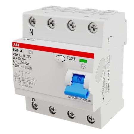ABB F204-1004100 100A 4P Elcb 100MA