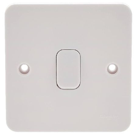 Schneider Lisse 10AX 1G 2W Plate Switch - GGBL1012NIS